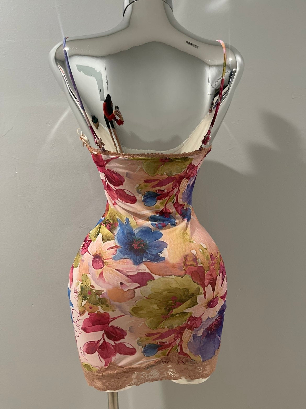 Alyssa Pink Floral Mini Dress￼