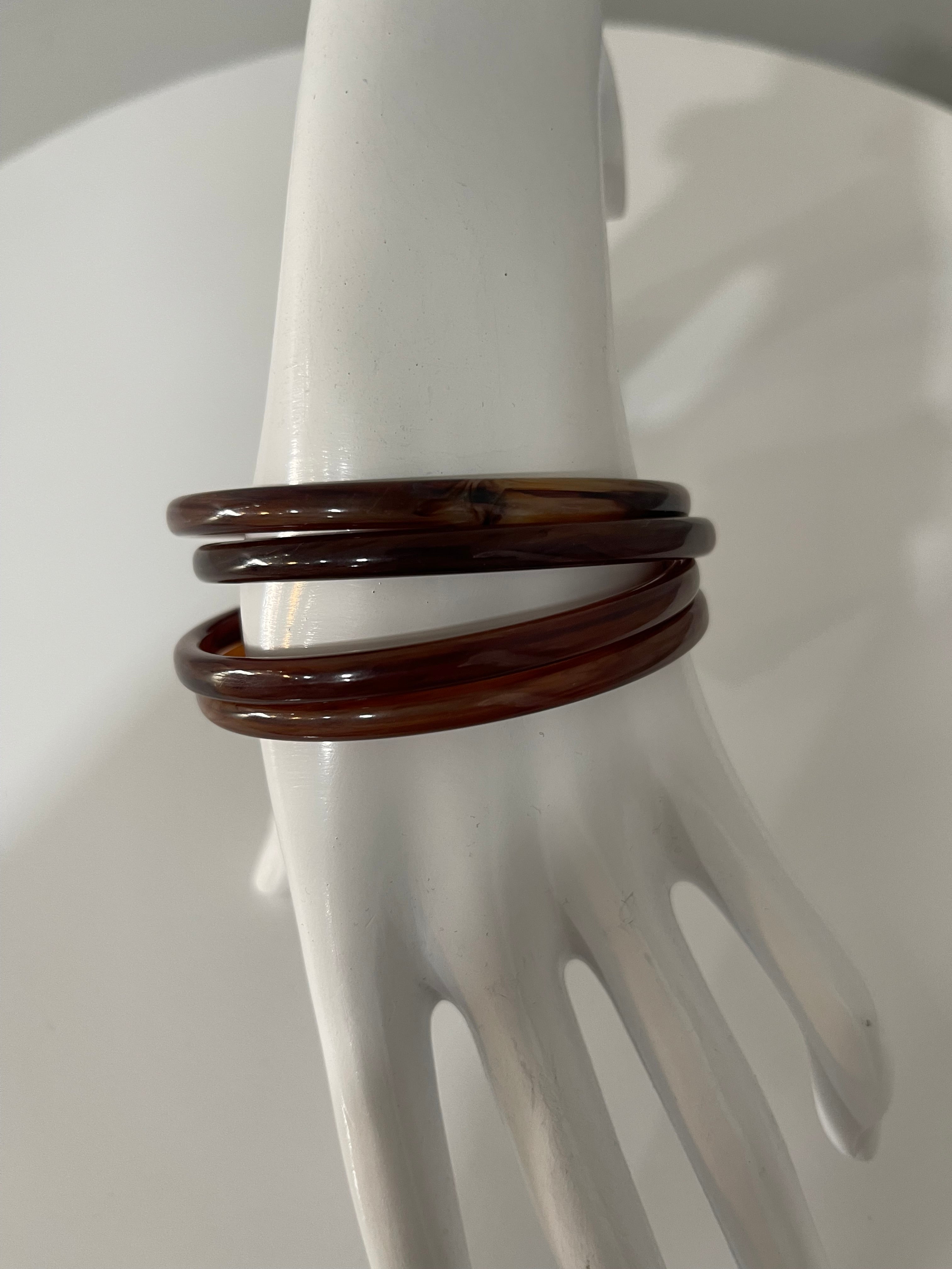 In motion bracelet set-brown
