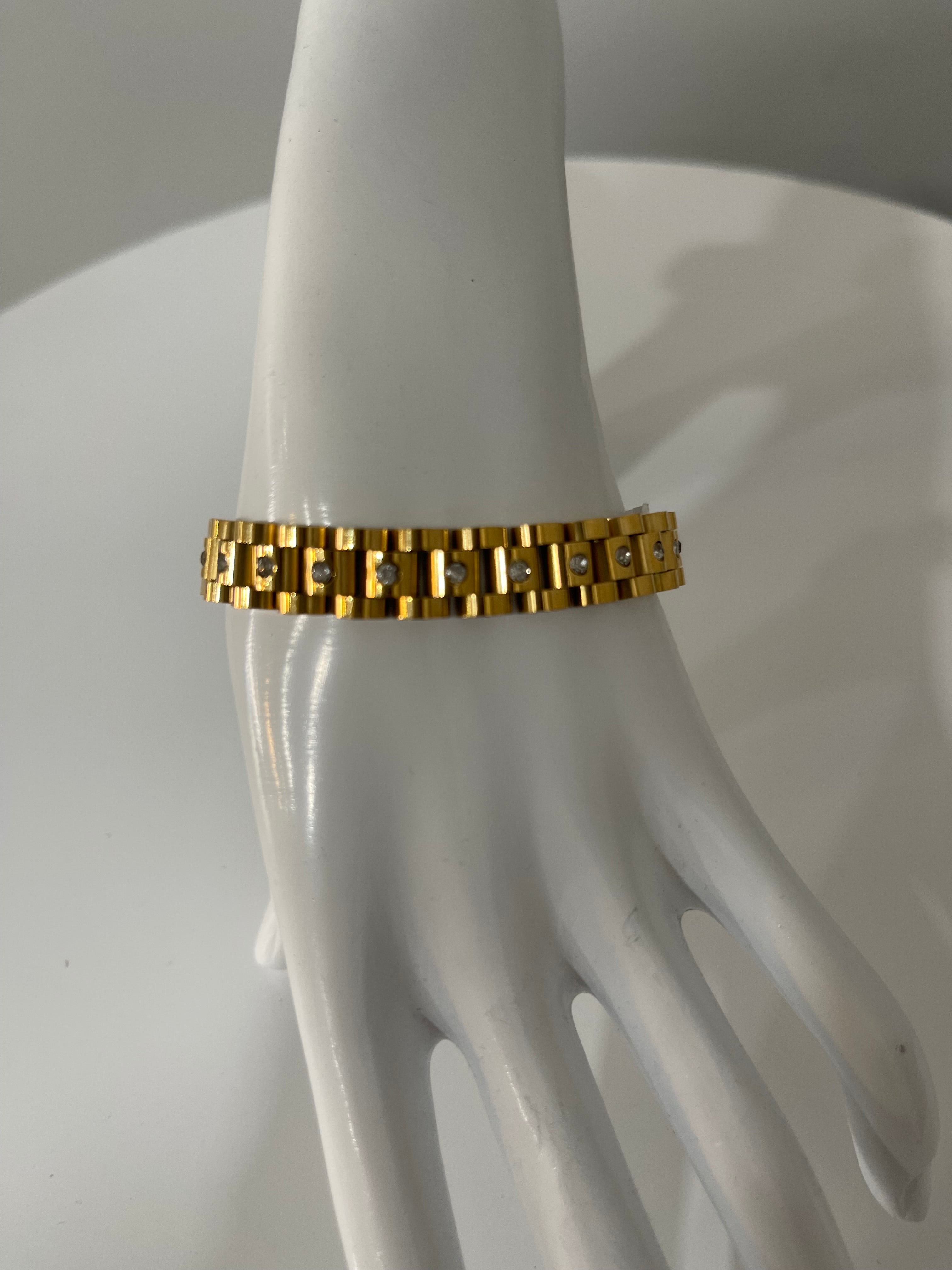 Come with me bracelet-gold with diamonds