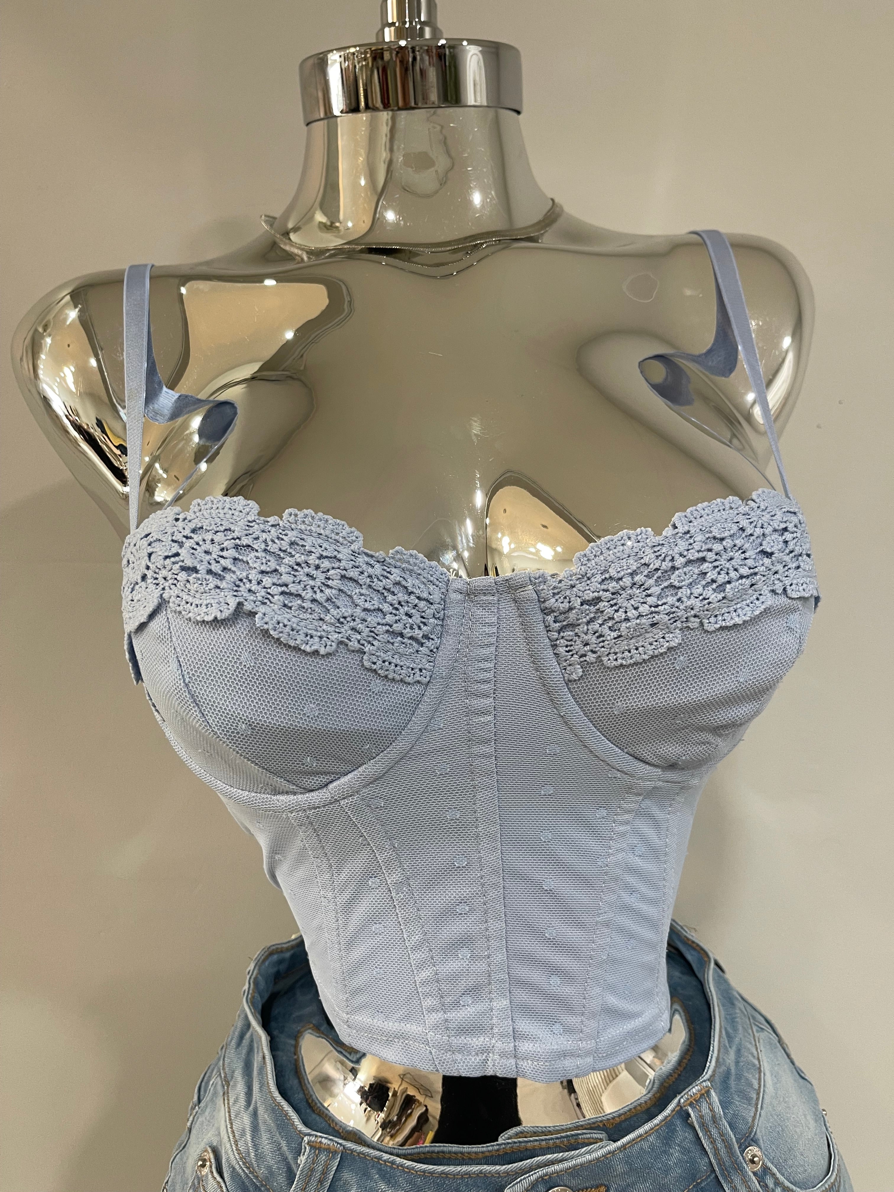 Vianca corset top-light blue