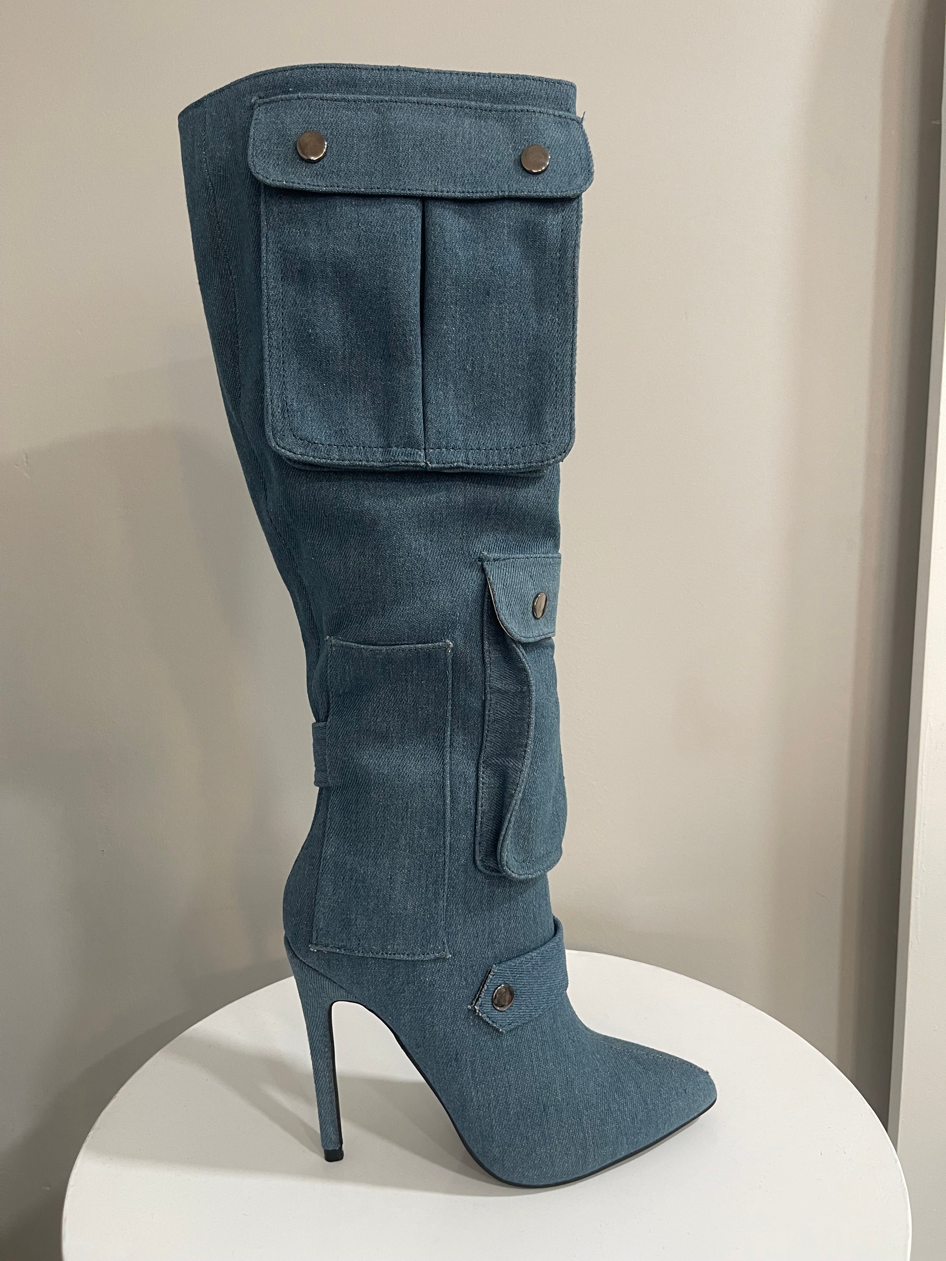 Malory denim boots
