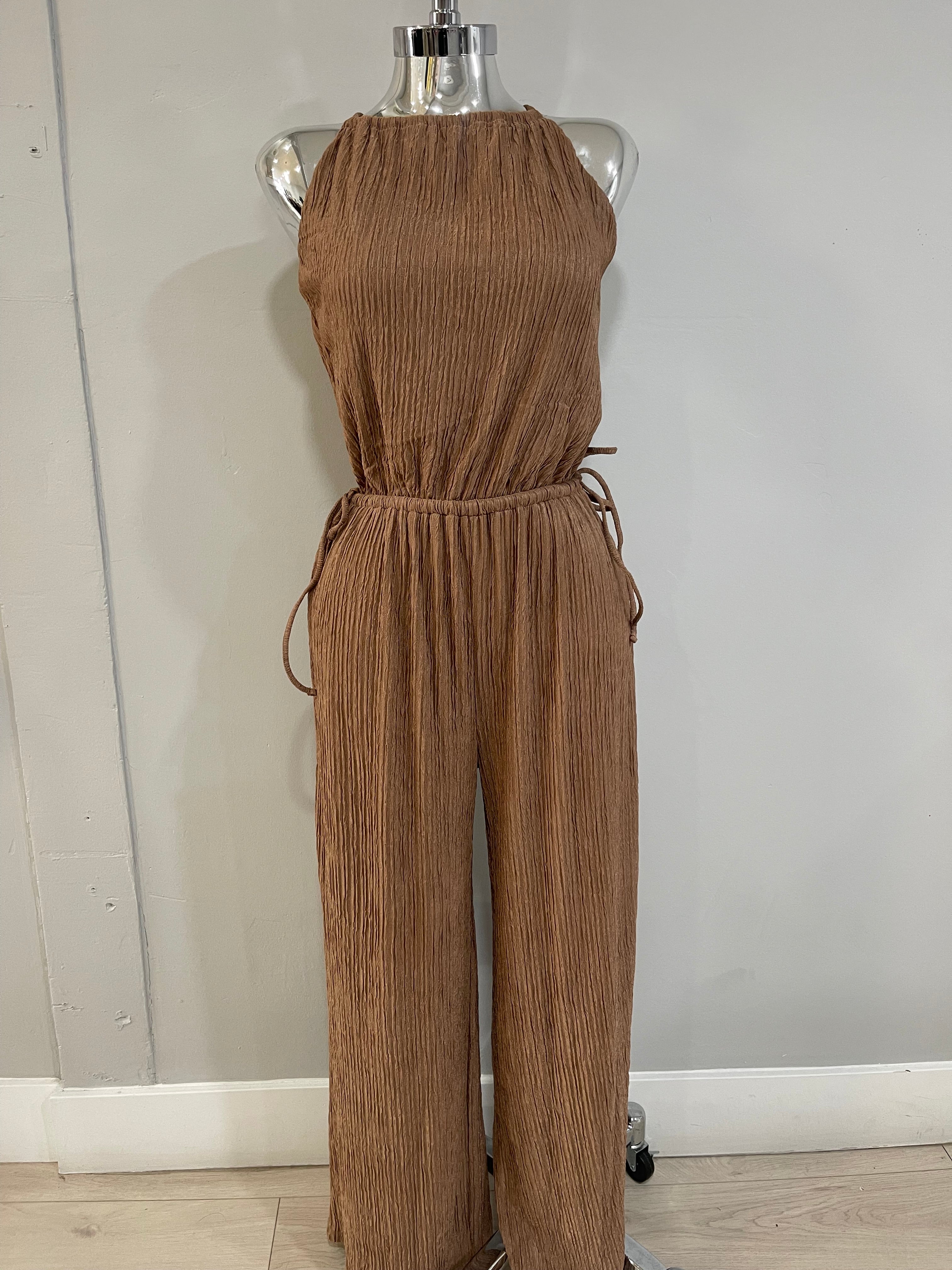 Making my way jumpsuit-brown