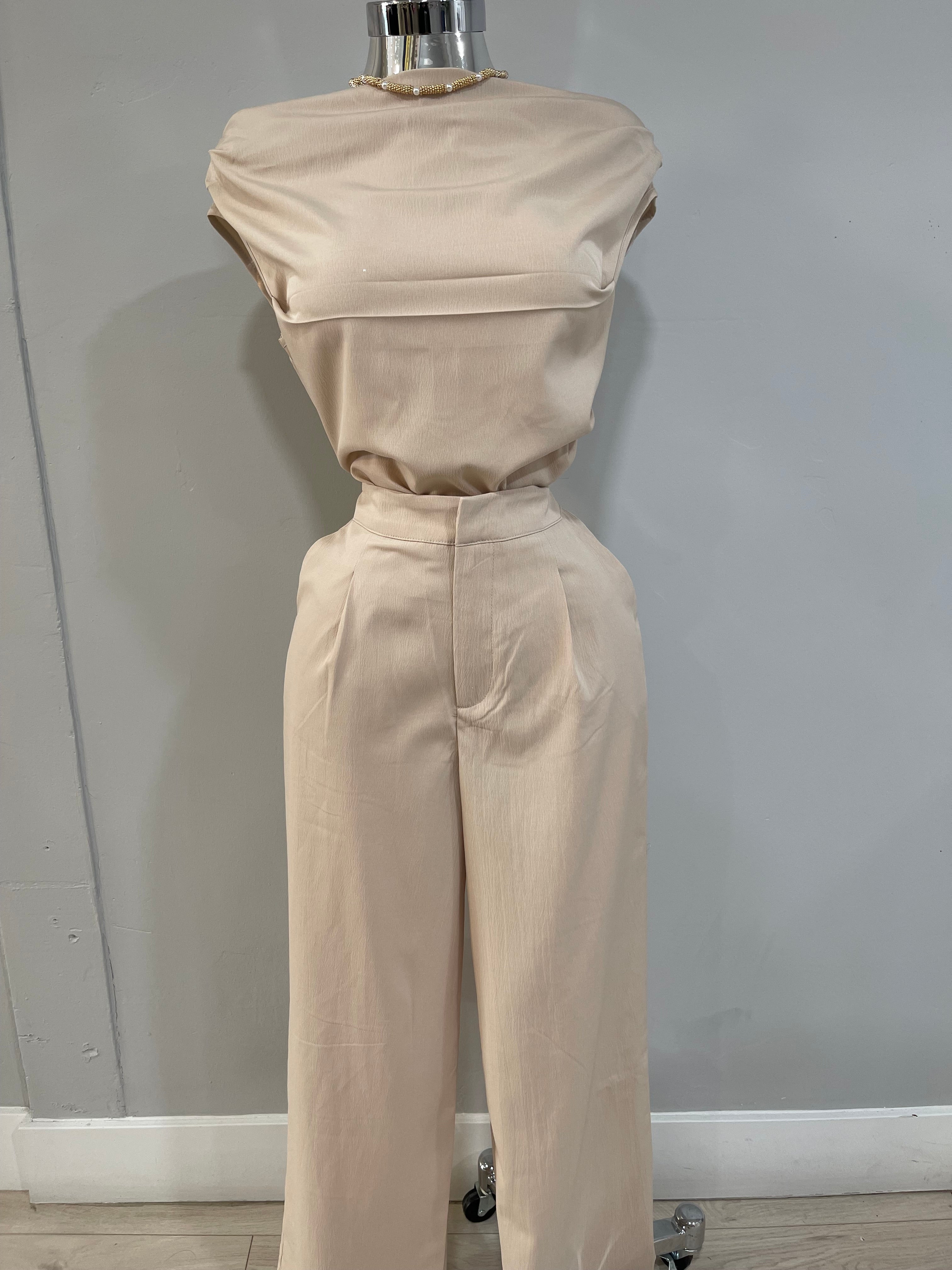 Brielle pant set-nude