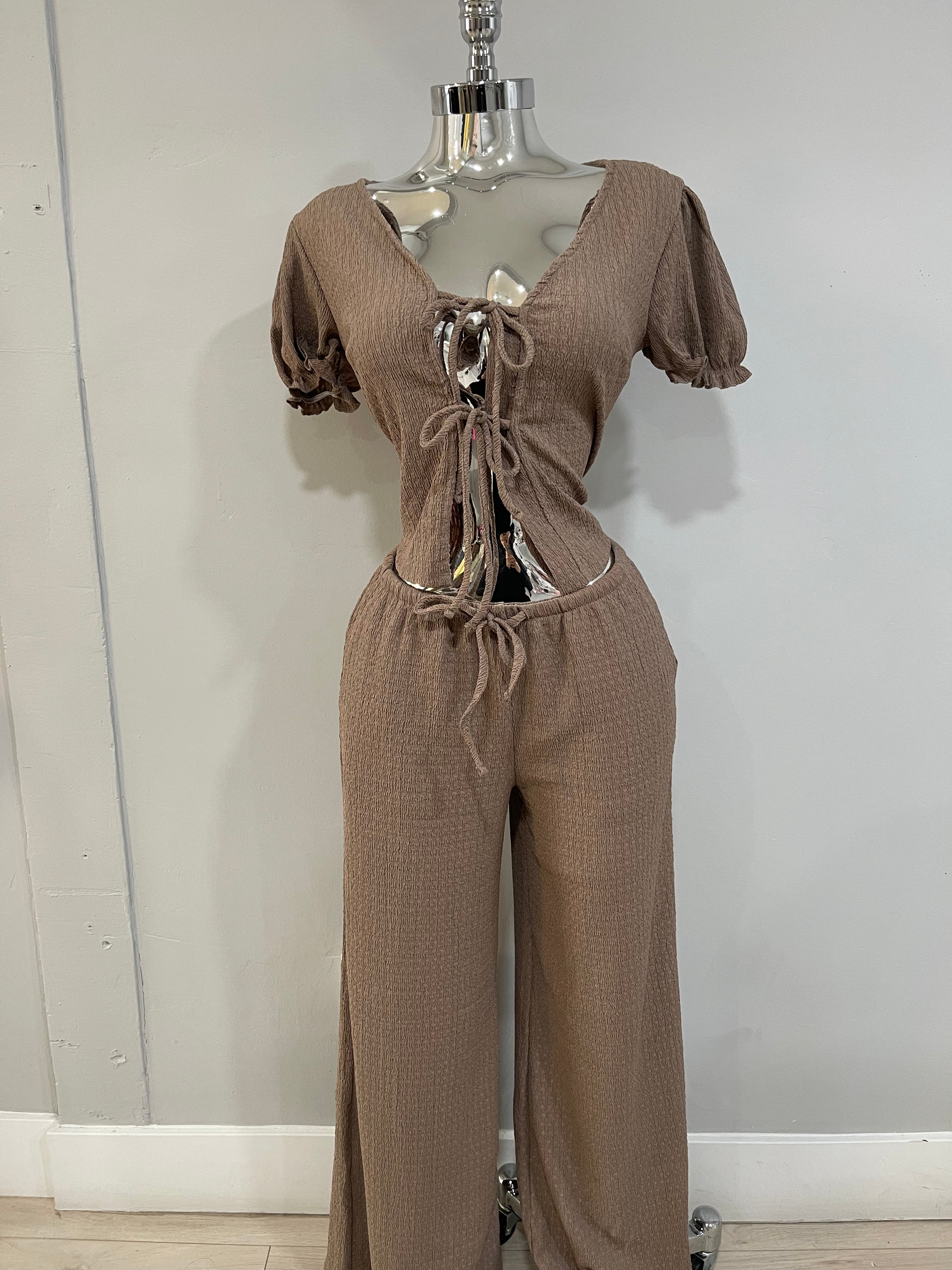 Thalia pant set-brown