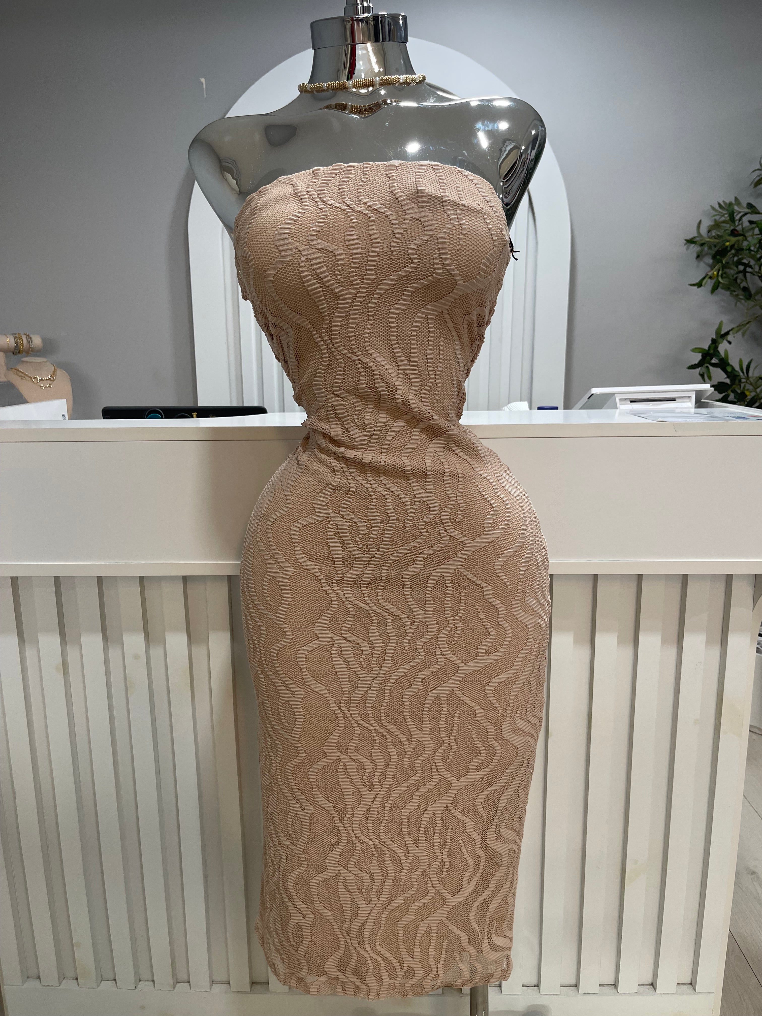Maisie Tube Dress-nude