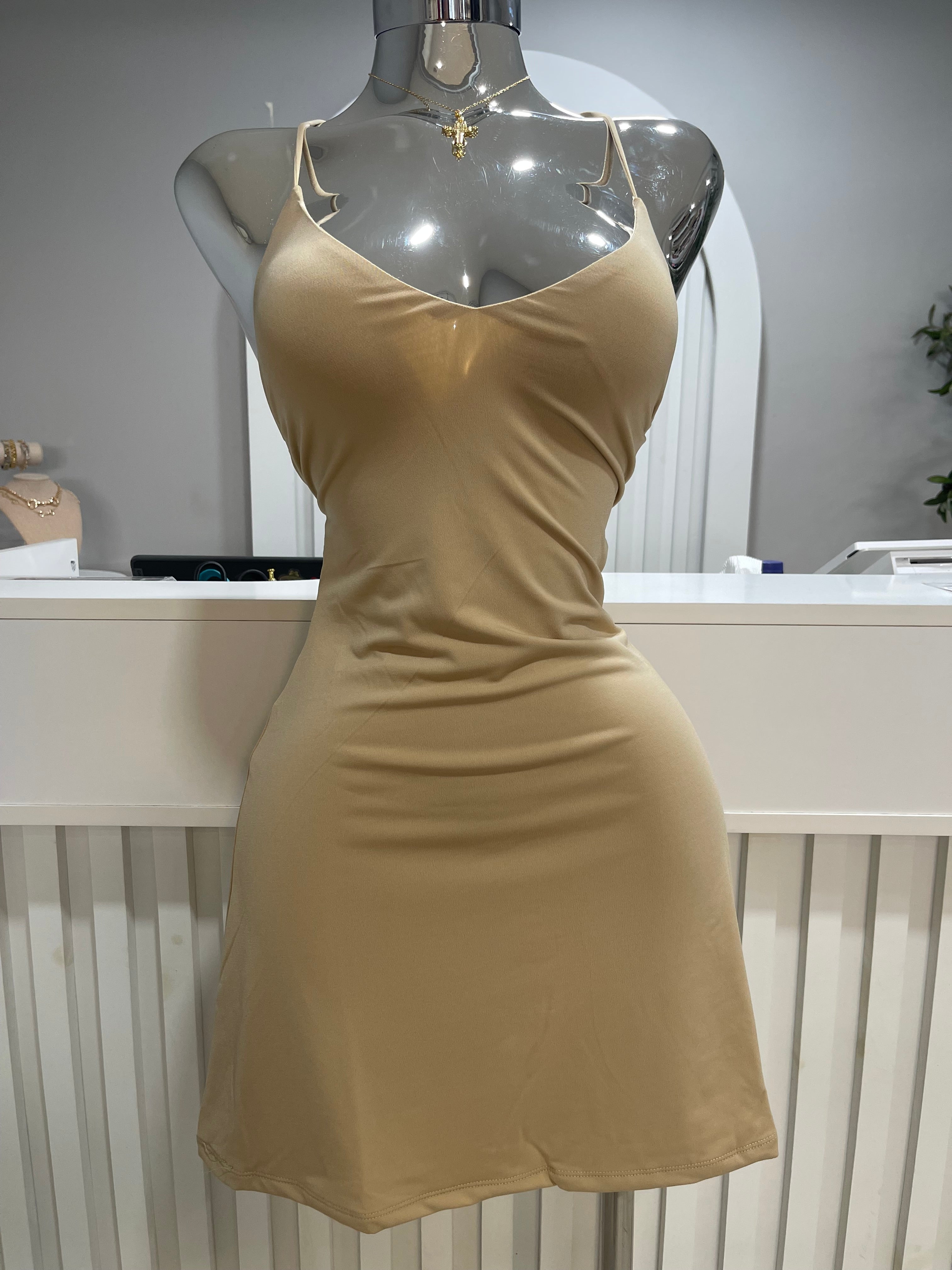 Layla mini dress-nude