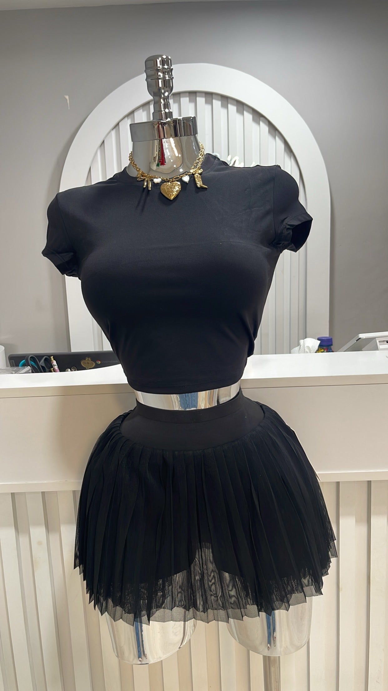 Alondra skirt set-black